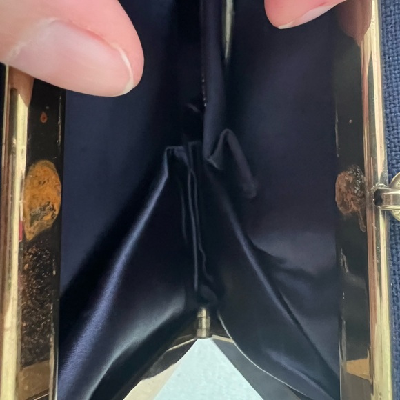 Vintage Handbag 40s 50s Bags by Edwards Blue Top Handle Studded Mexican Purse - Picture 12 of 17